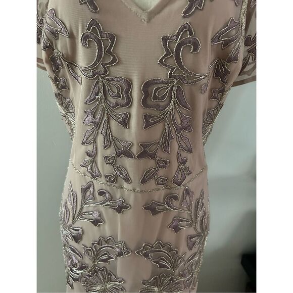 JS Collection Womens Embroidered Gown Dress, Pink size 12 mother of the bride br - Picture 2 of 5